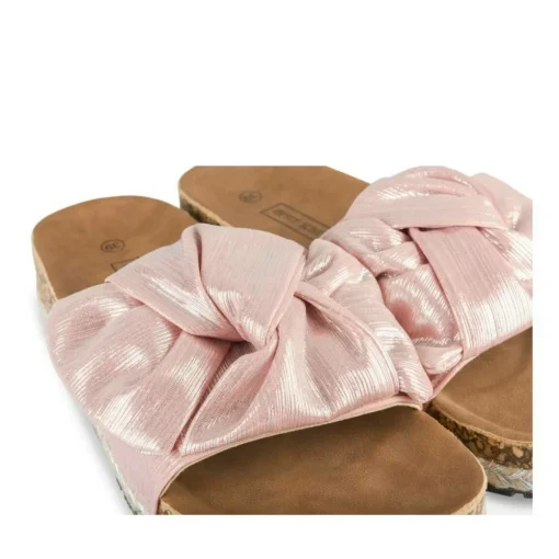 Mules Corde ROSE Femme Motif Uni A Enfiler