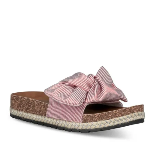 Mules Corde ROUGE Femme
