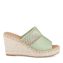 Mules Corde VERT Femme Motif Uni A Enfiler