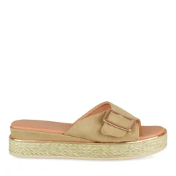 Mules Corde VERT Femme Motif Uni A Enfiler
