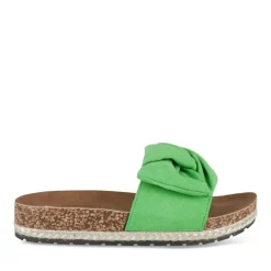Mules Corde VERT Femme Motif Uni A Enfiler