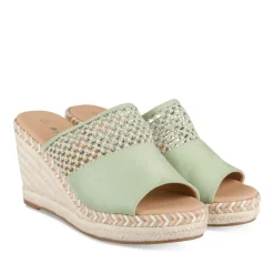Mules Corde VERT Femme Motif Uni A Enfiler