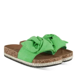 Mules Corde VERT Femme Motif Uni A Enfiler