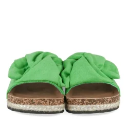Mules Corde VERT Femme Motif Uni A Enfiler
