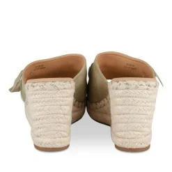 Mules Corde VERT Femme Motif Chaîne A Enfiler