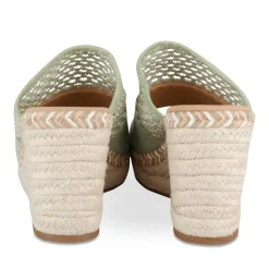 Mules Corde VERT Femme Motif Uni A Enfiler