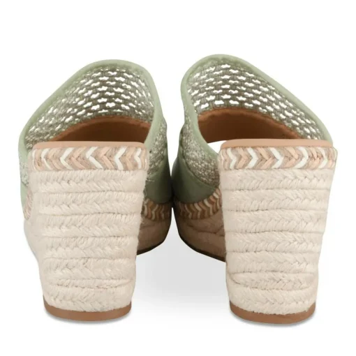 Mules Corde VERT Femme Motif Uni A Enfiler