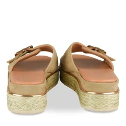 Mules Corde VERT Femme Motif Uni A Enfiler