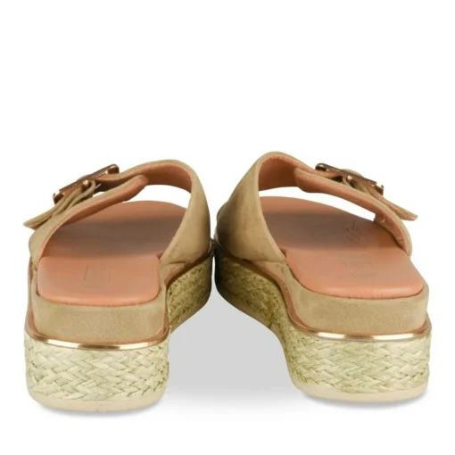 Mules Corde VERT Femme Motif Uni A Enfiler
