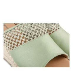 Mules Corde VERT Femme Motif Uni A Enfiler