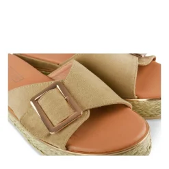 Mules Corde VERT Femme Motif Uni A Enfiler