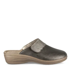 Mules GRIS Femme Motif Uni A Enfiler