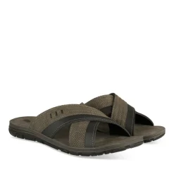 Mules GRIS Homme Motif Uni A Enfiler