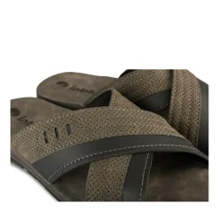 Mules GRIS Homme Motif Uni A Enfiler