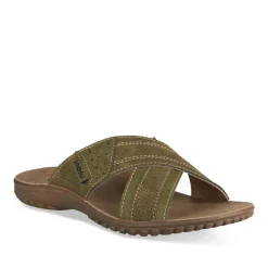 Mules KAKI Homme Motif Uni A Enfiler