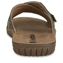 Mules KAKI Homme Motif Uni A Enfiler