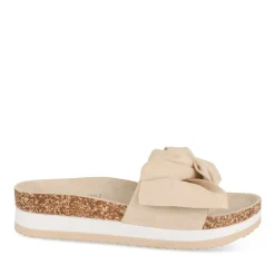 Mules Liège BEIGE Femme Motif Uni A Enfiler
