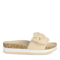 Mules Liège BEIGE Femme Motif Uni A Enfiler