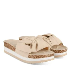 Mules Liège BEIGE Femme Motif Uni A Enfiler