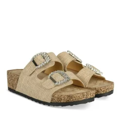 Mules Liège BEIGE Femme Motif Perle A Enfiler