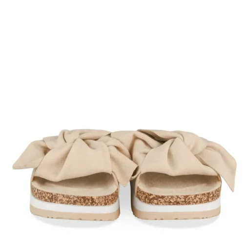 Mules Liège BEIGE Femme Motif Uni A Enfiler
