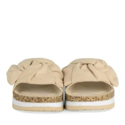 Mules Liège BEIGE Femme Motif Uni A Enfiler