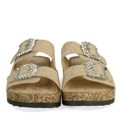 Mules Liège BEIGE Femme Motif Perle A Enfiler