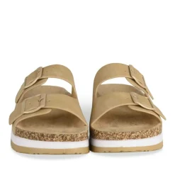 Mules Liège BEIGE Femme Motif Uni A Enfiler