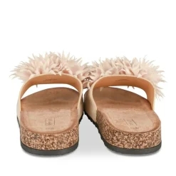 Mules Liège BEIGE Femme Motif Uni A Enfiler