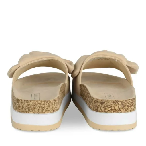 Mules Liège BEIGE Femme Motif Uni A Enfiler