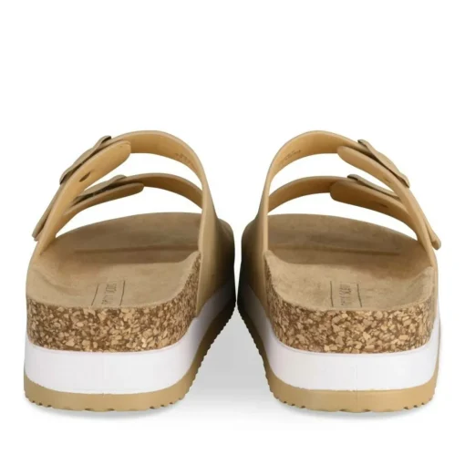 Mules Liège BEIGE Femme Motif Uni A Enfiler