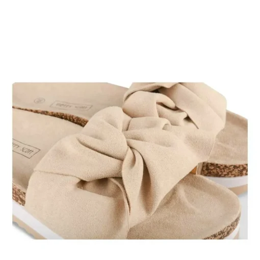 Mules Liège BEIGE Femme Motif Uni A Enfiler
