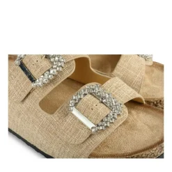 Mules Liège BEIGE Femme Motif Perle A Enfiler