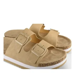 Mules Liège BEIGE Femme Motif Uni A Enfiler