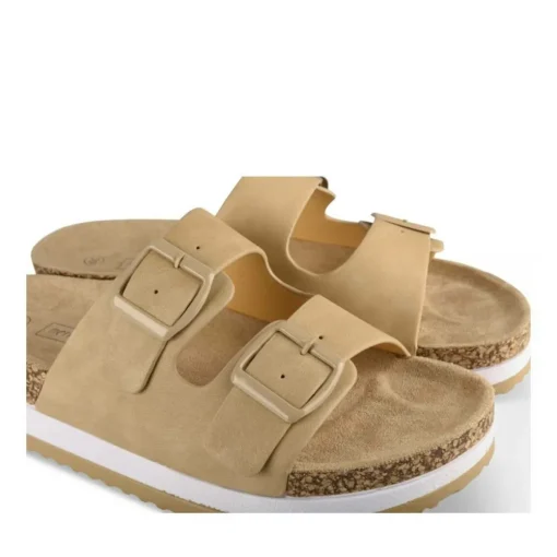 Mules Liège BEIGE Femme Motif Uni A Enfiler