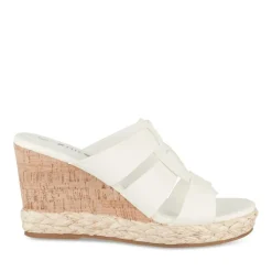 Mules Liège BLANC Femme Motif Uni A Enfiler