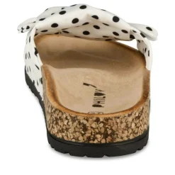 Mules Liège BLANC Femme Motif A Pois A Enfiler