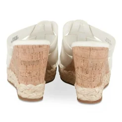 Mules Liège BLANC Femme Motif Uni A Enfiler