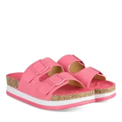 Mules Liège FUSCHIA Femme Motif Uni A Enfiler