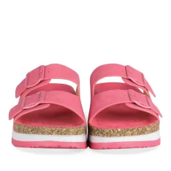 Mules Liège FUSCHIA Femme Motif Uni A Enfiler