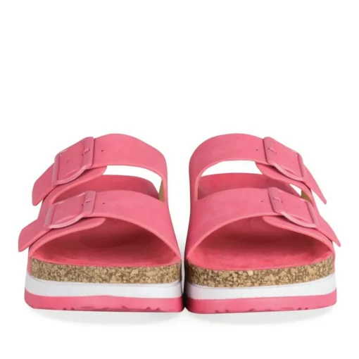 Mules Liège FUSCHIA Femme Motif Uni A Enfiler