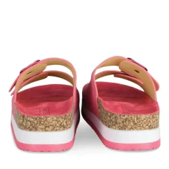 Mules Liège FUSCHIA Femme Motif Uni A Enfiler