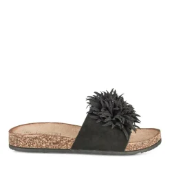 Mules Liège NOIR Femme Motif Uni A Enfiler