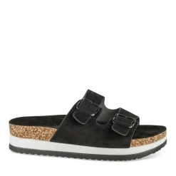 Mules Liège NOIR Femme Motif Uni A Enfiler