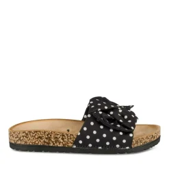 Mules Liège NOIR Femme Motif A Pois A Enfiler