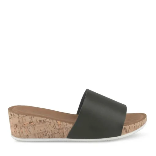 Mules Liège NOIR Femme Motif Uni A Enfiler