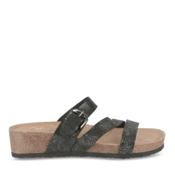 Mules Liège NOIR Femme Motif Animal A Enfiler