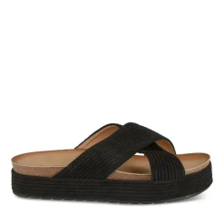 Mules Liège NOIR Femme Motif Uni A Enfiler