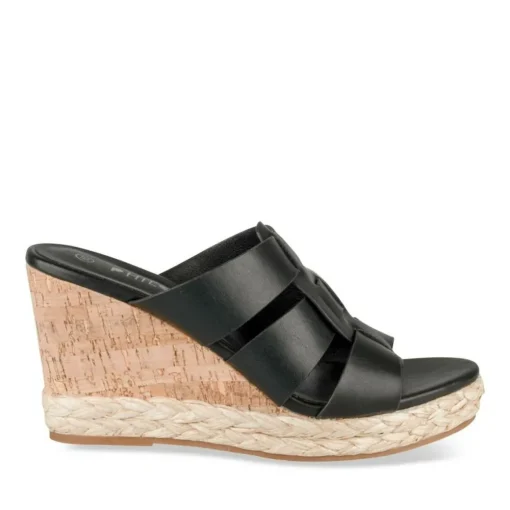 Mules Liège NOIR Femme Motif Uni A Enfiler