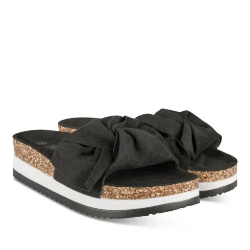 Mules Liège NOIR Femme Motif Uni A Enfiler
